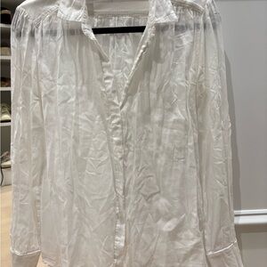 Women’s James Perse standard white button down shirt size 2